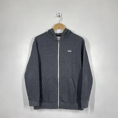 Buy Vans Hoodie Boys XL Grey Zip Up Sweatshirt Hooded Jacket Spell Out Skateboarding • 11.99£