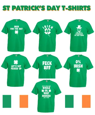 Buy St Patricks Day Green T-Shirt Ireland Irish Beer Paddy Funny Tshirt Kids & Adult • 7.99£