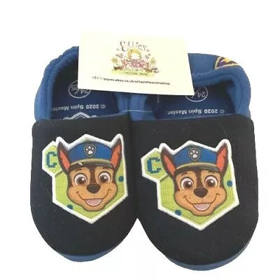Buy Paw Patrol Slippers Boys Kids Childrens Nightwear Blue Shoes Chase Toddler Gift • 7.49£