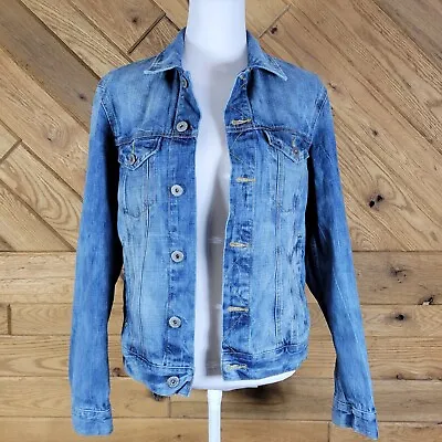 Buy American Eagle Outfitters Womens Long Sleeve Denim Jacket Blue Size Small • 17.28£