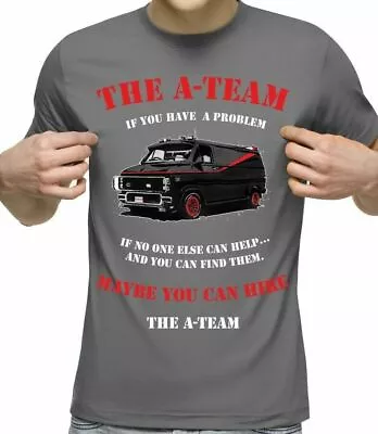 Buy The A-Team T-shirt Van Mens Funny 80's TV Vigilante Show Mr-T Fool Fight Grey • 9.99£