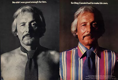 Buy No Shirt Was Good Enough For Him So Oleg Cassini Made His Own Ad 1970 • 9.46£