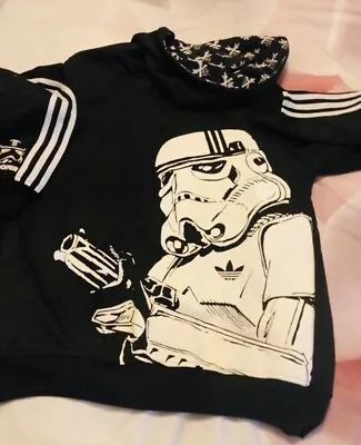 Buy Adidas Star Wars Storm Trooper Hoodie Black Track Top Small Tracksuit Top • 32£