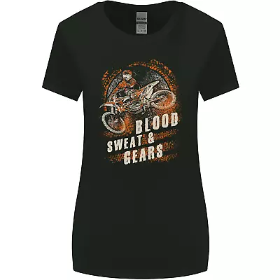 Buy Blood Sweat And Gears Motocross Dirt Bike Womens Wider Cut T-Shirt • 8.75£