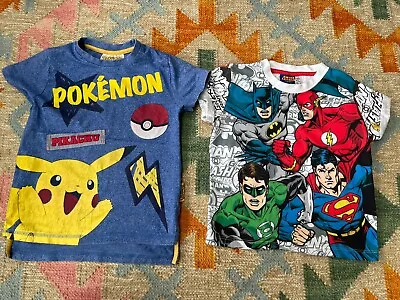 Buy Age 5 And 4-5 Justice League And Pokémon Tshirt  • 0.99£