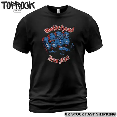 Buy Motorhead London England Iron Fist Red Blue Skulls Rock Band T-Shirt S-5XL Tee • 16.98£