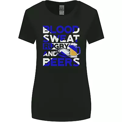 Buy Blood Sweat Rugby And Beers Scotland Funny Womens Wider Cut T-Shirt • 8.75£