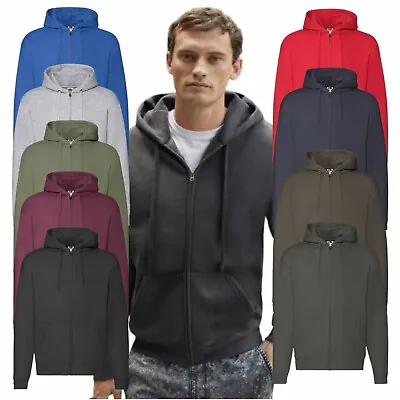 Buy Fruit Of The Loom Premium Zip Hooded Sweatshirt Mens Smart Casual Jacket S-2XL • 20.67£