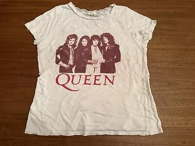 Buy Queen Official Merch Band T Shirt White Women's Size Medium M • 12.13£