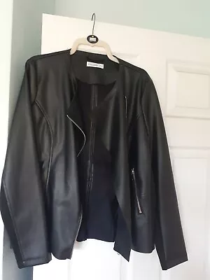 Buy New Ladies Womens Faux Leather Jacket Size L • 23.99£