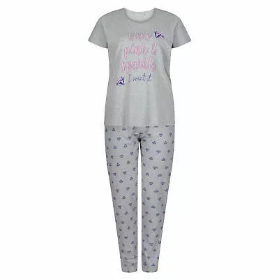Buy Ex Plus Size Store Pyjamas Top & Bottoms Set Soft Cotton Curve Lounge Night Pjs • 14.95£