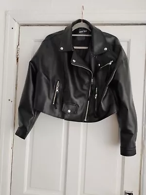 Buy Shien Leather Look Bomber Jacket Size M Ladies • 15£