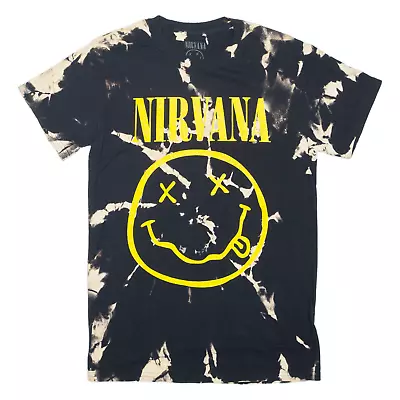 Buy NIRVANA Mens Tie Dye T-Shirt Black S • 11.99£