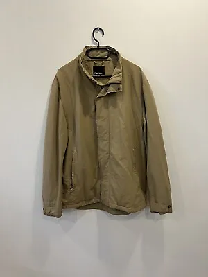 Buy Rohan Men's Jacket UK Size L Zipped Pockets Hooded Rainmac Coat Large Sand Khaki • 19.99£
