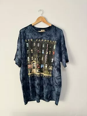 Buy Vintage Led Zeppelin Shirt Mens Extra Large XL Liquid Blue • 40£