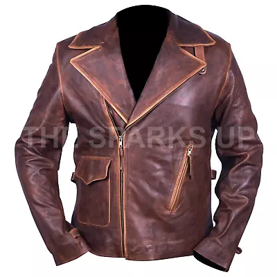 Buy Captain America The First Avengers Distressed Genuine Leather Motorcycle Jacket • 119.99£