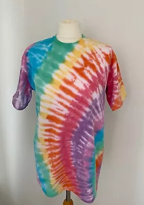 Buy Tie Dye T-shirt Rainbow T-shirts Summer Holiday Beach Hippie Festival Sunburst 1 • 4.99£