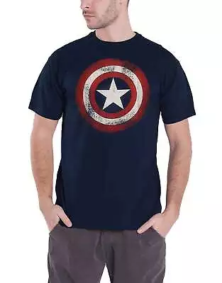 Buy Captain America Distressed Shield T Shirt • 14.95£
