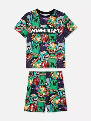 Buy Minecraft Short Sleeve Pyjama Pjs Set • 21.95£
