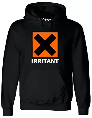 Buy Irritant Symbol Men's Hoodie Warning Funny Slogan Annoying Cool • 24.99£
