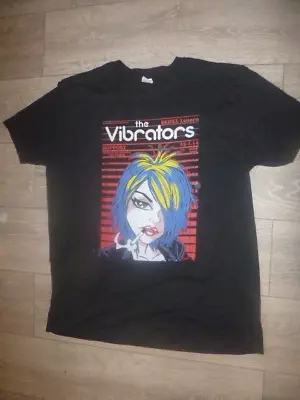 Buy The Vibrators Rare Black T-shirt With Very Cool Artwork Print To Front Size Uk L • 34£
