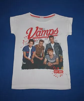 Buy Kids The Vamps Shirt Britpop Band White Youth Tee M 10-11 Yrs 146 CM • 36.70£