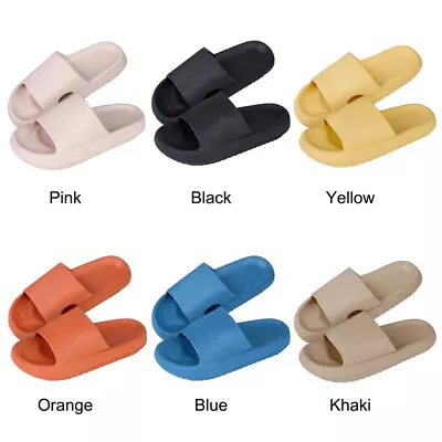 Buy Unisex PILLOW SLIDES Sandals Ultra-Soft Slippers Cloud Shoes Homewear Anti-Slip • 4.99£