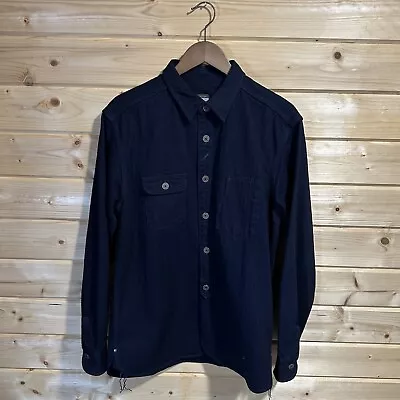 Buy Momotaro Jeans Extremely Rare Indigo Denim Shirt Jacket With Detailing Size 44 • 149.99£