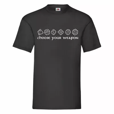 Buy Choose Your Weapon Dungeon And Dragons T Shirt Small-2XL • 11.99£
