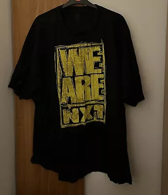 Buy WWE NXT Mens WE ARE NXT Black T-Shirt Size 4XL Authentic Black And Gold • 5£