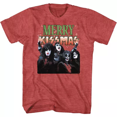 Buy Kiss Original Members MERRY KISSMAS Mens T Shirt Rock Music Band Merch • 40.90£