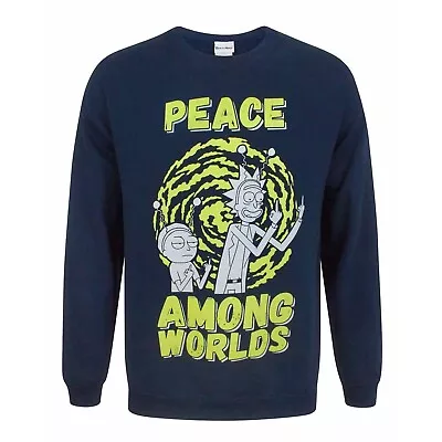 Buy Rick And Morty Mens Peace Among Worlds Sweatshirt NS7314 • 35.97£
