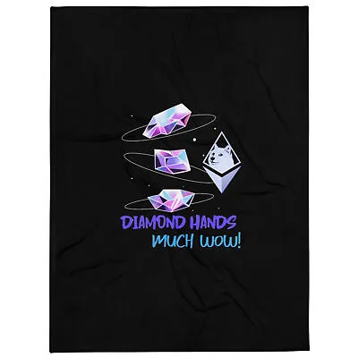 Buy Dogecoin Diamond Hands Much Wow Throw Blanket • 27.99£