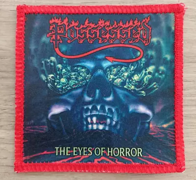 Buy Possessed “The Eyes Of Horror” Red Border Patch For Battle Jacket / Battle Vest • 5.26£