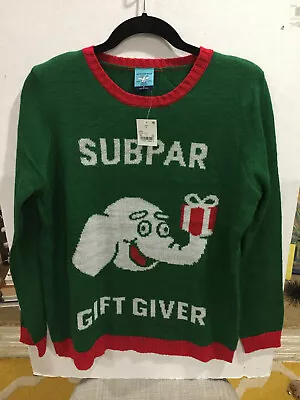 Buy White Elephant Ugly Christmas Sweater Small Subpar Gift Giver Funny Humor • 12.54£