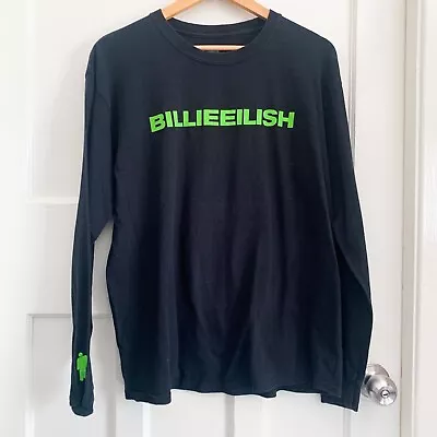 Buy Billie Eilish Size Large Black Long Sleeve Don't Smile At Me Merch Tshirt Unisex • 15.67£