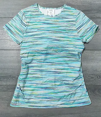Buy Swim Shirt Womens Size 4 Tall Multicolor Preowned Swim Top Swimwear Cute Lake • 11.99£