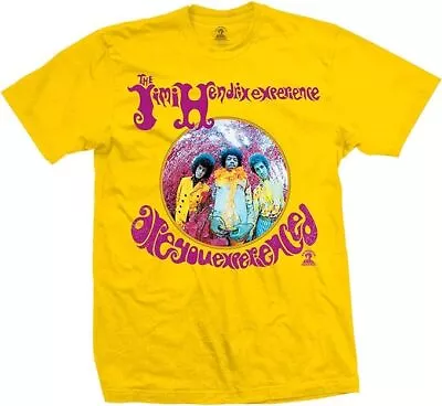 Buy Officially Licensed Jimi Hendrix Are You Experienced Mens Yellow T Shirt • 14.95£