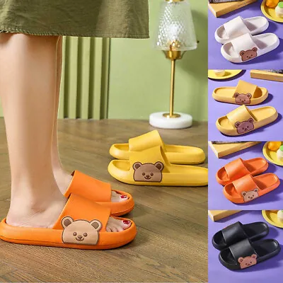 Buy Cute Cartoon Bear Women Slipper Shoes Casual Indoor Comfortable Flat Shoes Soft • 3.59£