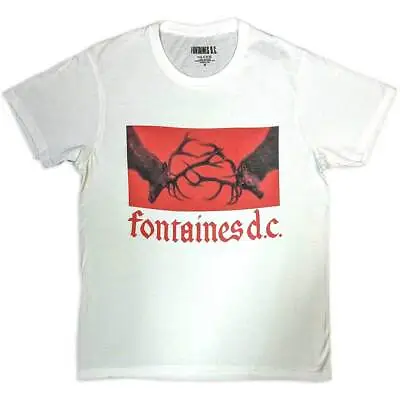 Buy Fontaines D.C. Official White Unisex T-Shirt: Gothic Logo • 17.99£