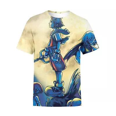 Buy Kingdom Hearts SORA 3D T-Shirts Short Sleeve Tee Summer Casual Tee Top Anime • 14.51£
