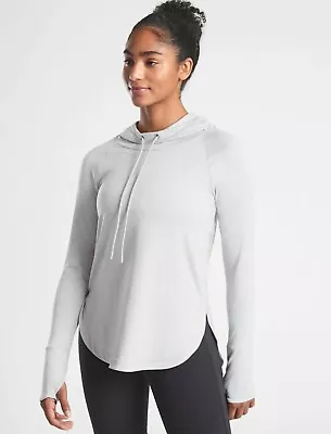 Buy Athleta Uptempo Hoodie Sweatshirt Norwegian Grey Lg • 36.68£