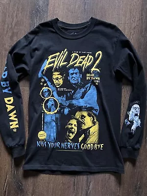 Buy Hell On Shirts Evil Dead 2 Dead By Dawn Long Sleeved Black T-Shirt Size S UK • 15£