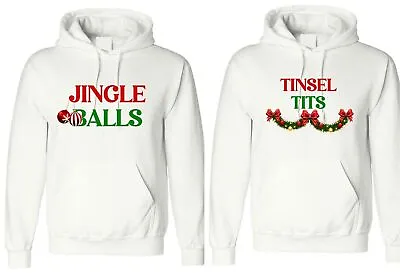 Buy Funny Christmas Jumper Hoodie Jingle Balls Tinsel Tit Fleece Xmas Adult Gift Top • 19.99£