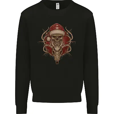 Buy Christmas Reindeer Santa Skull Gothic Xmas Mens Sweatshirt Jumper • 16.99£
