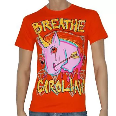 Buy BREATHE CAROLINA - Unicorn Orange - T-shirt NEW - SMALL ONLY • 25.29£