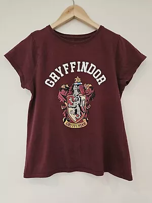 Buy Women's Burgundy Harry Potter Gryffindor T-shirt - Size 10 • 3.99£
