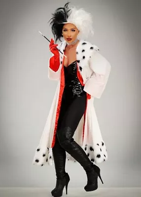 Buy Adult Womens Disney Cruella De Vil Costume INCLUDES JACKET AND GLOVES ONLY • 69.99£