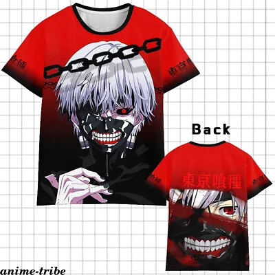 Buy Tokyo Ghoul Ken Kaneki Pullover Short Sleeve R-Neck Tees Unisex Fashion T-shirt • 20.52£