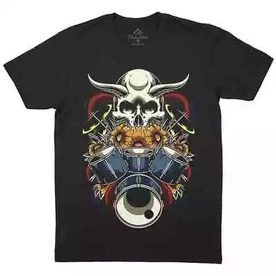 Buy Drums From Hell Mens T-Shirt Music Skull Devil Rock'N'Roll Colorful P742 • 11.99£